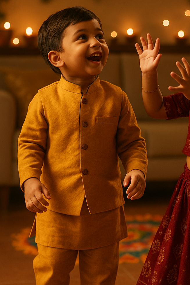 Kurta Pajama Set – Mustard Magic